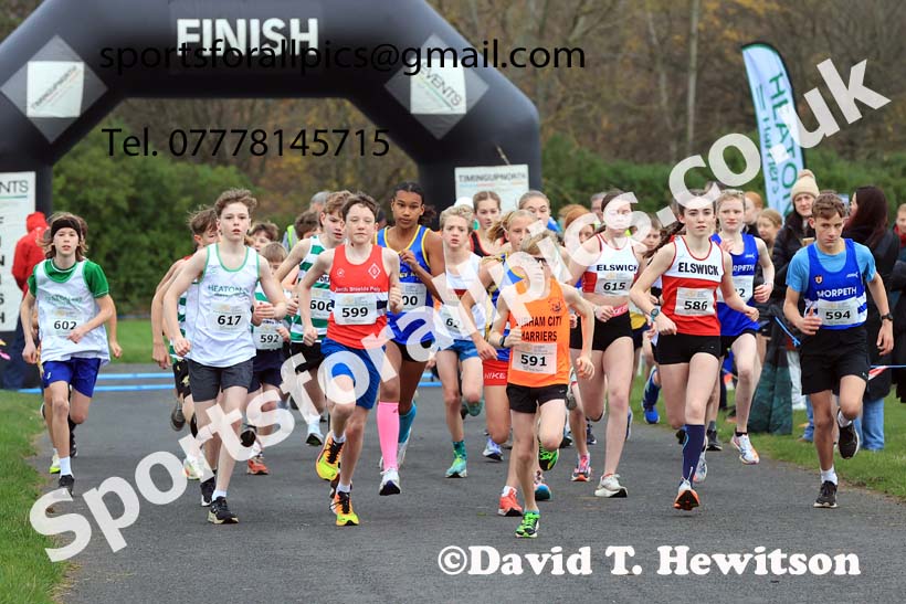 Boys and Girls under-13s 2024 Heaton Memorial Road Race, Newcastle Town Moor, Newcastle.   Photo: David T. Hewitson/Sports for All Pics